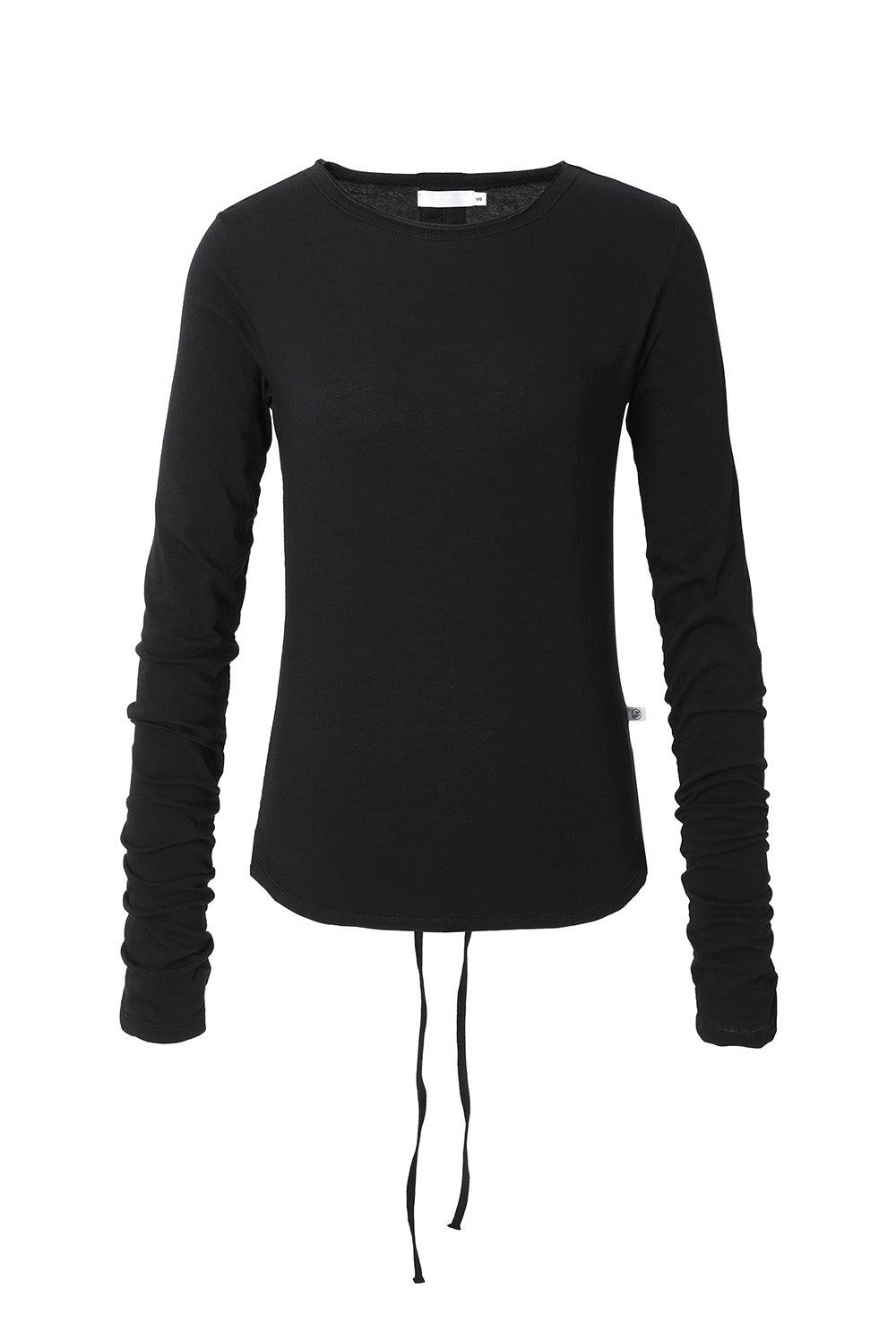 Back slit tie tee