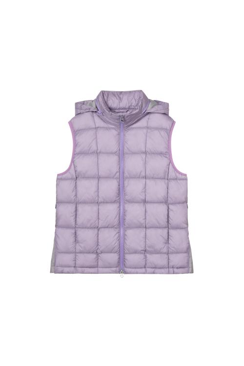 POINT WELLON HOOD VEST IN PURPLE
