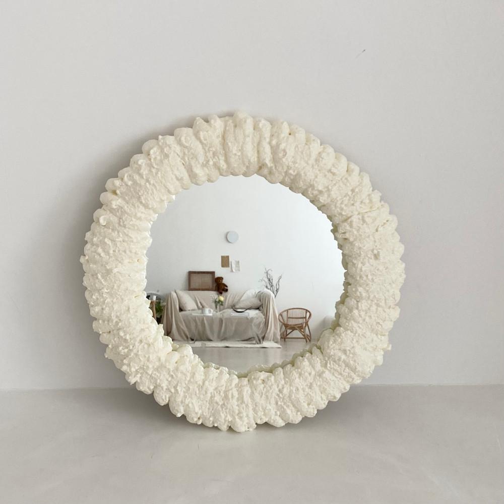 formforme 폼포미 원형폼미러 귀여운거울 특이한소품 인테리어소품 구름거울