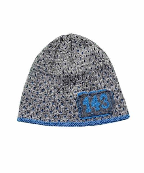 Mesh Knit Beanie Melange Gray