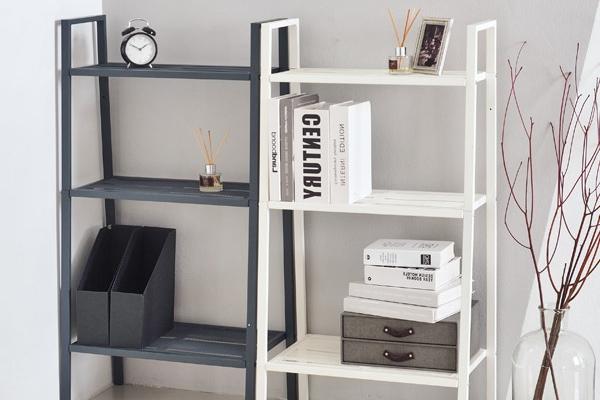 라피네3단 철제 수납 선반 이동식 수납 선반장 2color