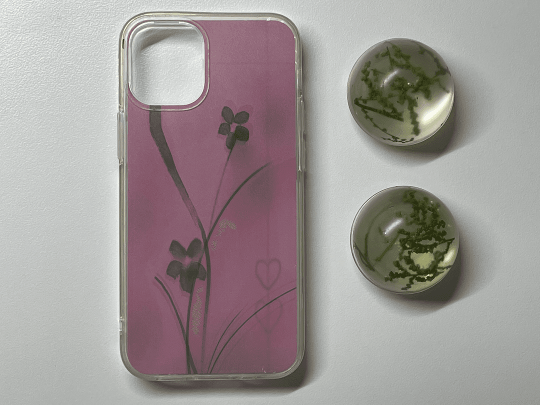 그리니 핑크 투명 케이스