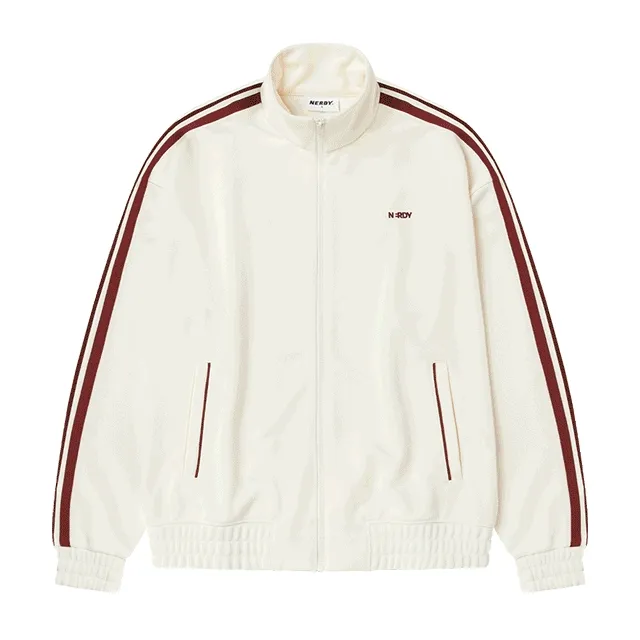 [~8/31🔥쿠폰가 59,920원] 자카드 테잎 트랙 탑 아이보리