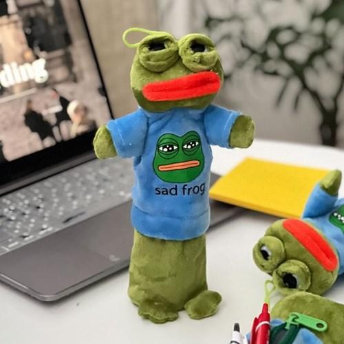 슬픈 개구리 페페 필통 펜 파우치