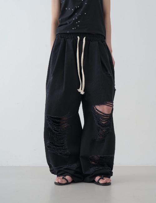 cotton damage washing pants