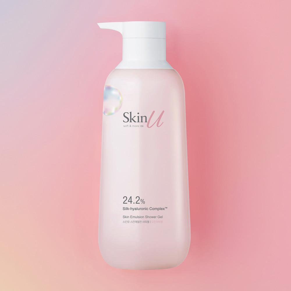 스킨유 에멀전 샤워젤 모든 피부용 600ml [ 저세상거품력 ㅣ 스킨케어 성분 24.2% ㅣ 향좋은 바디워시 ]
