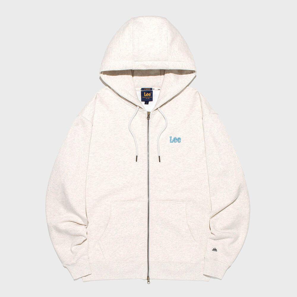 [24SS] 스몰 트위치로고 후드 집업 오트밀