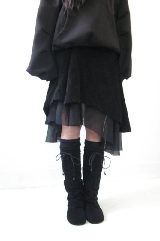 히피디피 corduroy unbal skirt (2color)