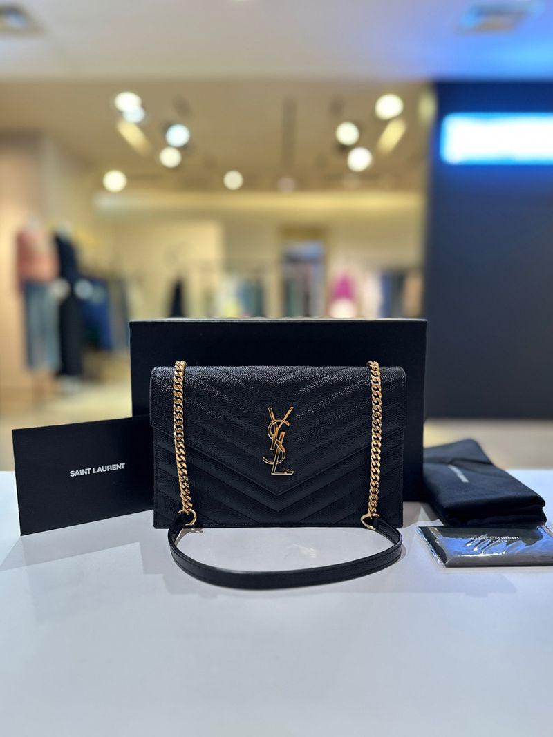 생로랑 엔벨로프 금장 미니 크로스백 전시상품급 393953