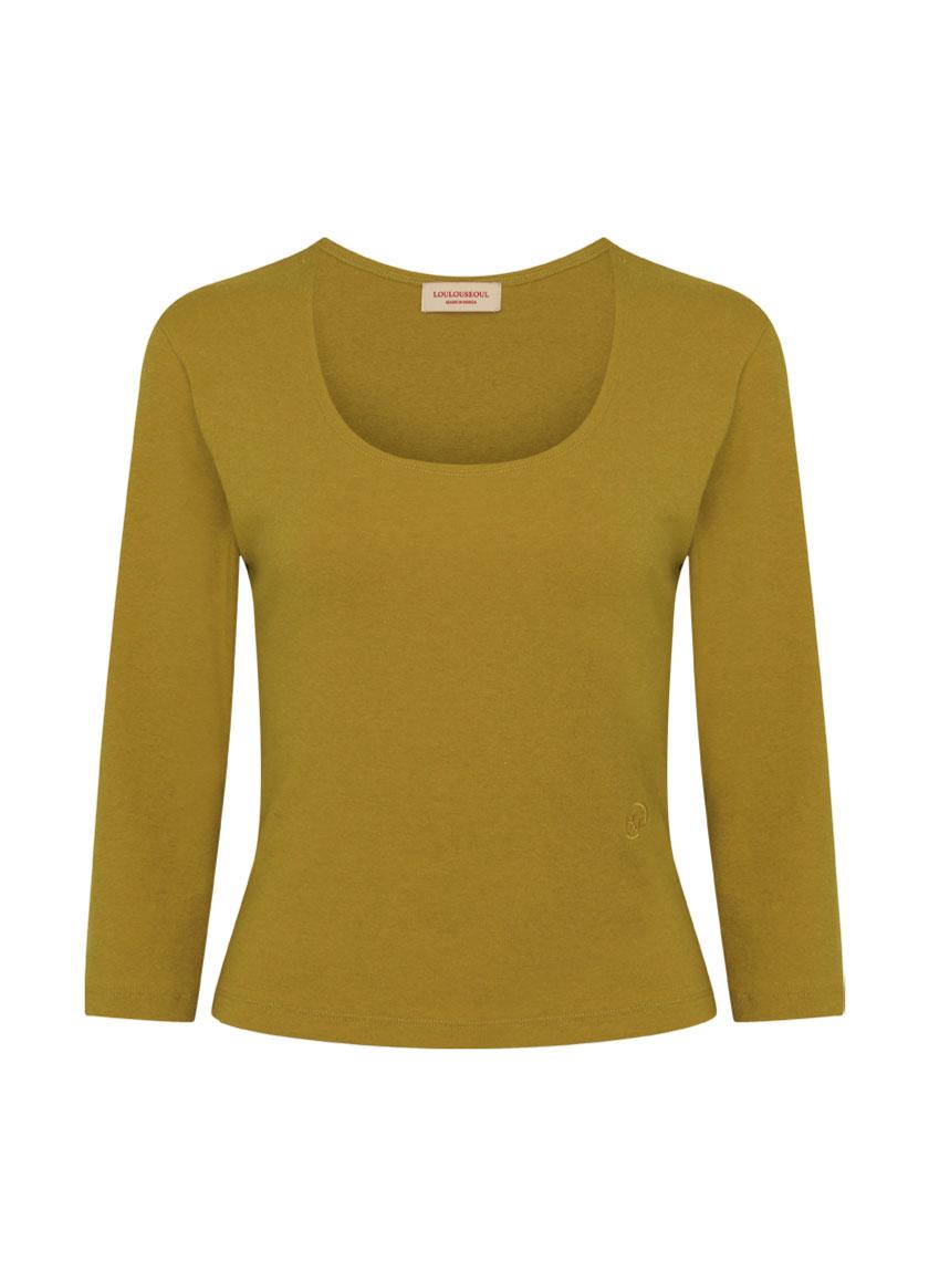 Basic 3/4 Sleeve T-Shirt (Olive)