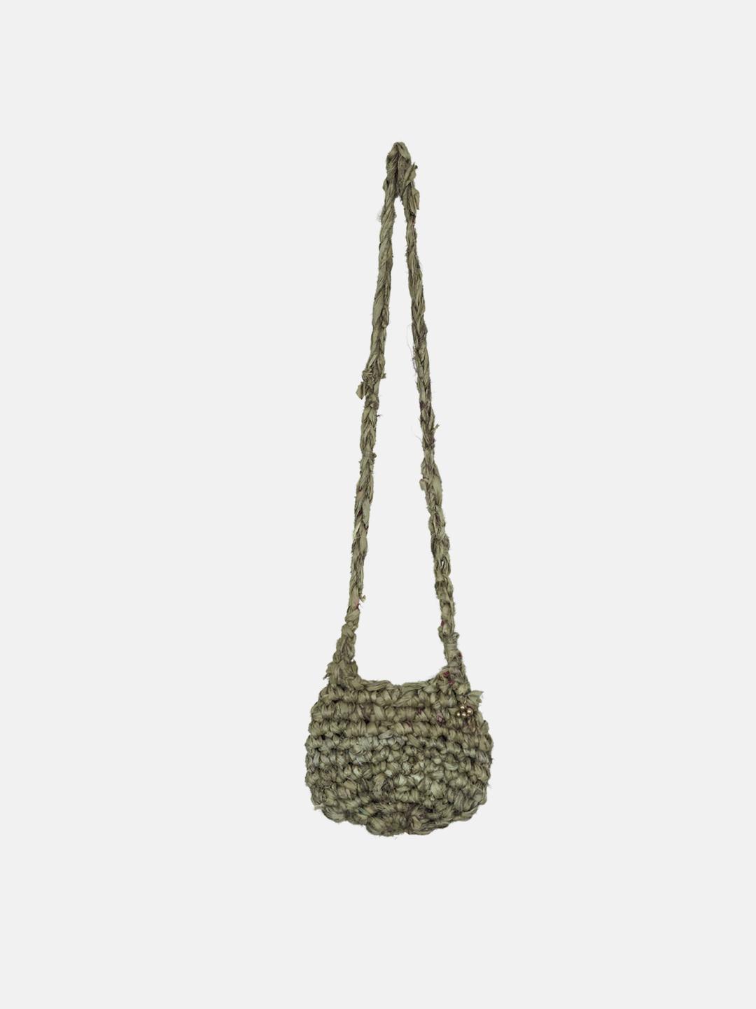 TIE SILK CROSS BAG KHAKI