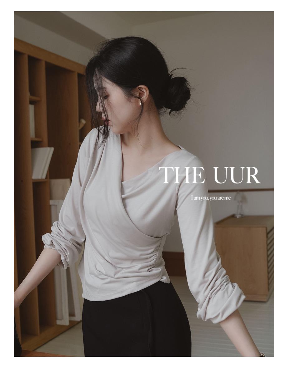 [7일소요] uur poetry wrap blouse T [ash-beige]