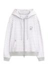 Stripe Korilakkuma hoodie zip-up (Pink)