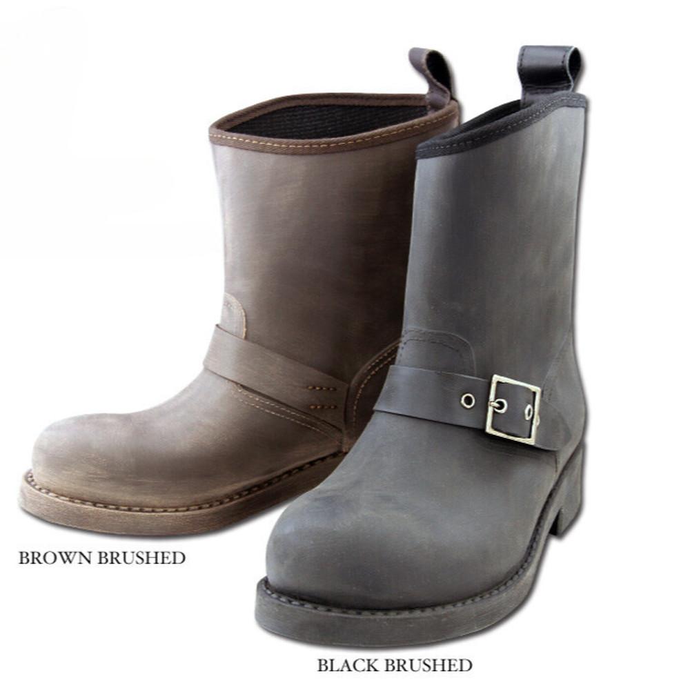 페들 가죽같은 질감의 레인부츠(로우)