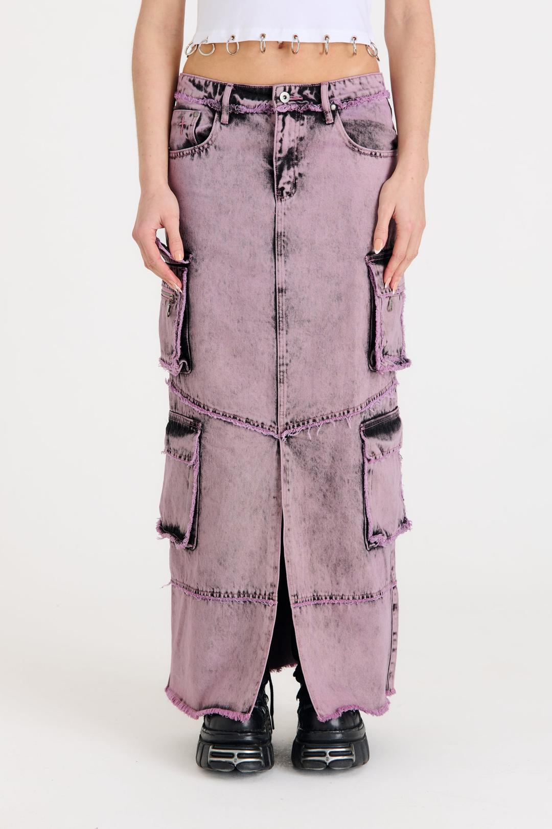 Vortex Denim Combat Maxi Skirt - 6