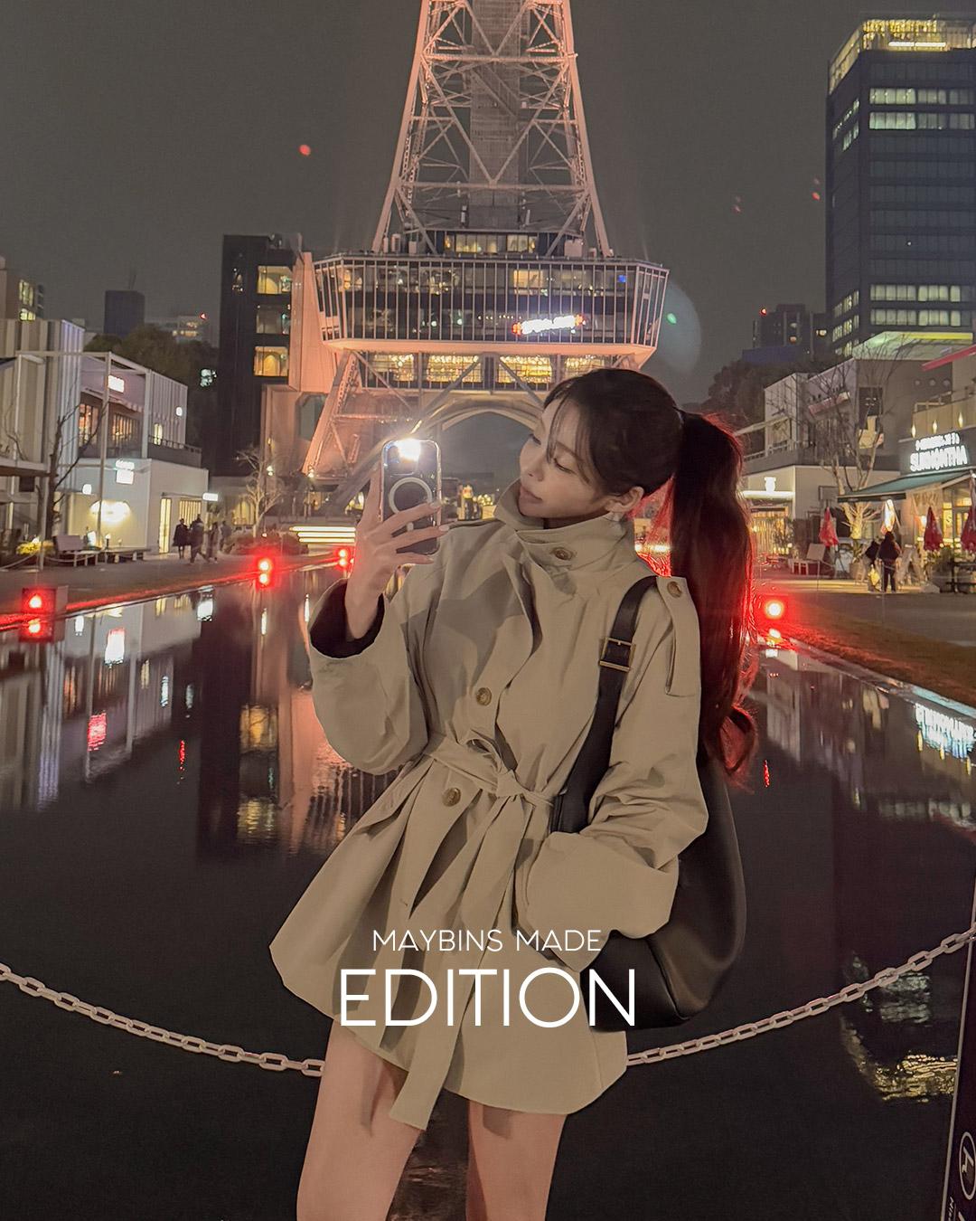 메이빈스 [MADE]멜튼 하프 트렌치 코트(+NEW컬러)