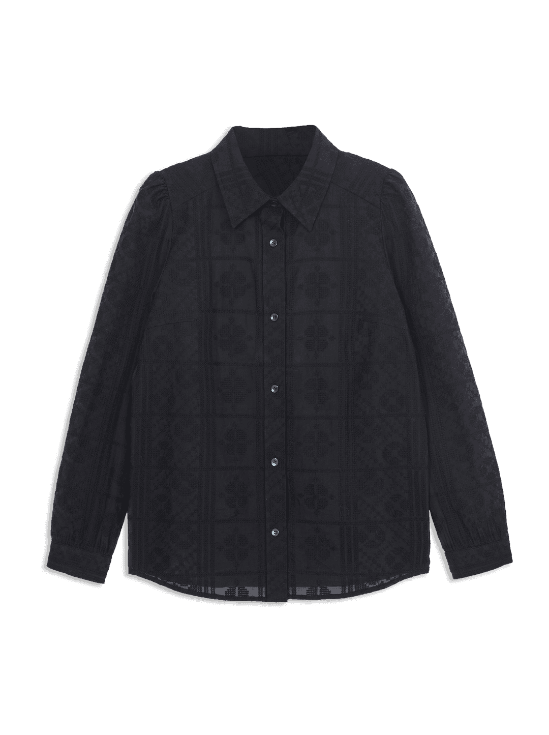 PUFF LACE SHIRT (BLACK)