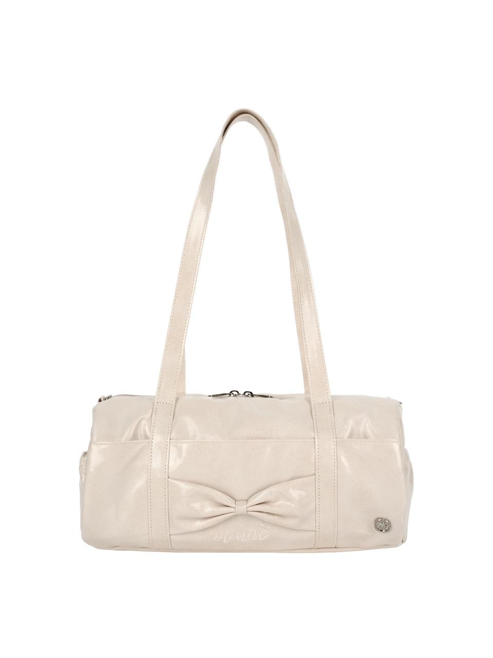 Fluffy ribbon bag_vintage ivory
