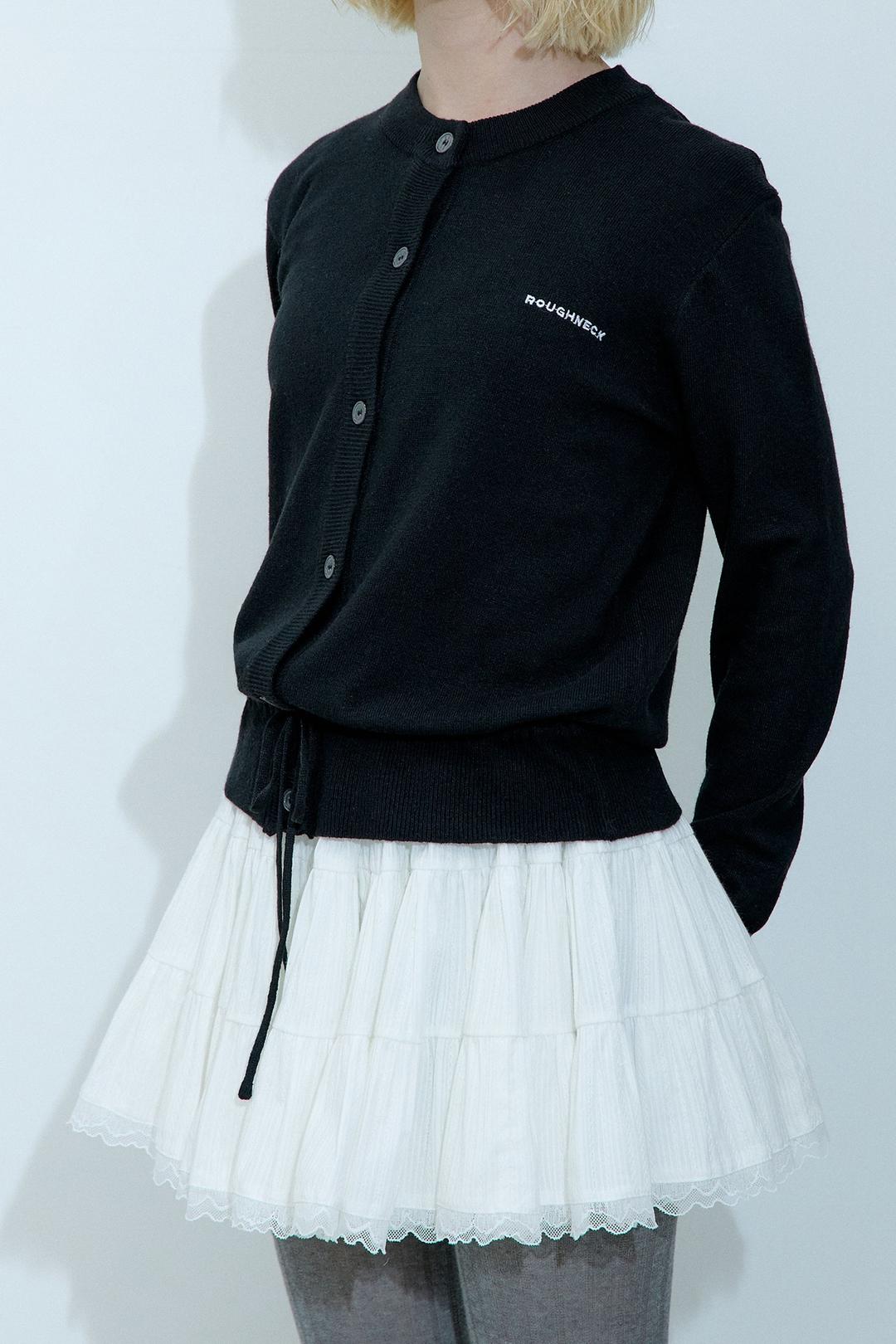 POM POM VOLUME SKIRT WHITE