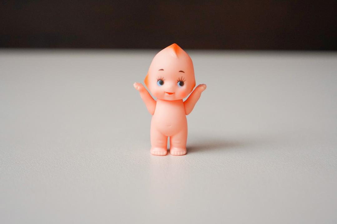 팔을 번쩍 만세 큐피 피규어 5cm - 일본 오비츠 정 품 아기 인형 귀여운 모형 수집