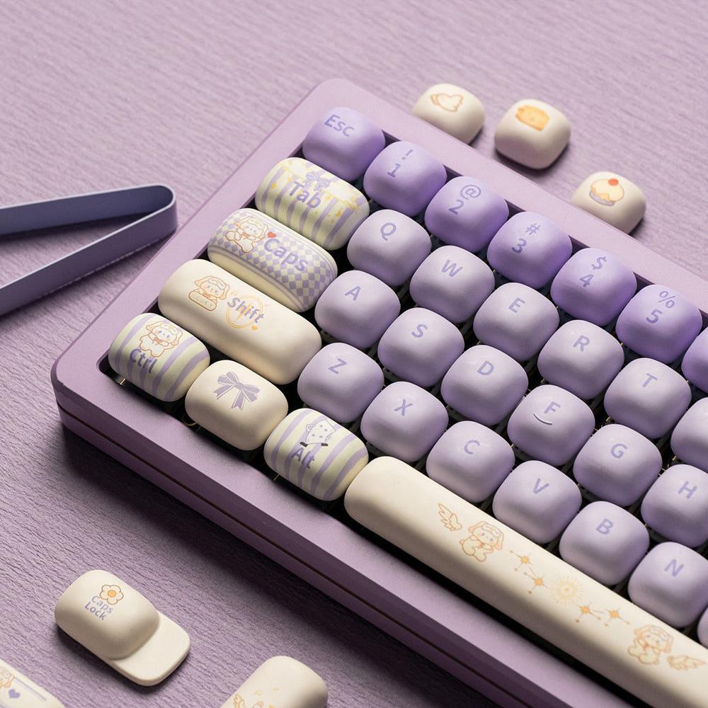 Akko 매직롭버니 키캡 PBT 염료승화 MOG 아코 귀여운 토끼 독거미 다얼유 앱코