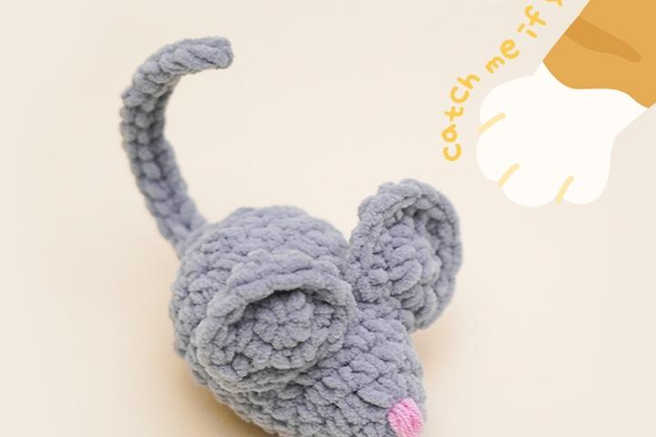 포근애착 뜨개장난감 잡았쥐