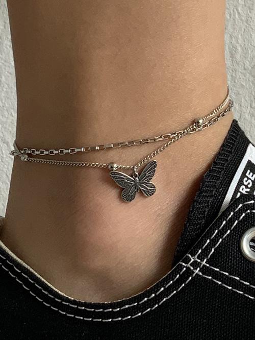 [무료배송/써지컬스틸] 미니 유화나비 발찌