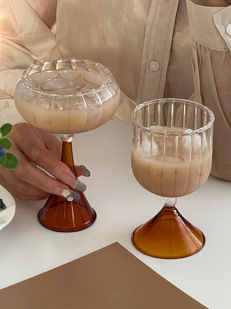 헤이유드 물결 와인잔 고블렛 위스키 샴페인잔 (3color)(2size)