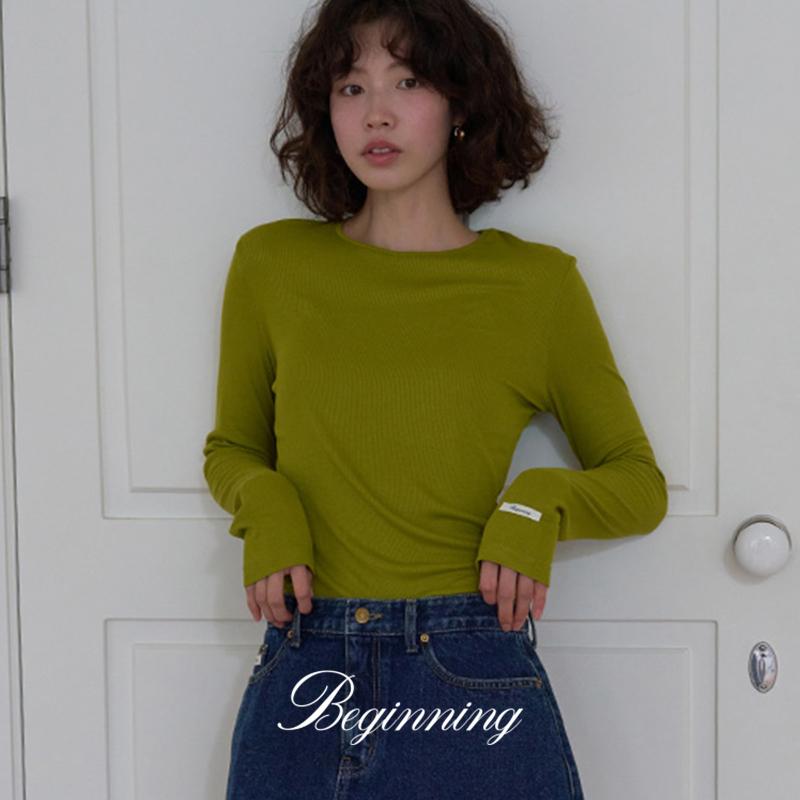 프롬비기닝 [오늘배송][레이어드][MADE]소프트텐션 슬림 티셔츠 (5color) (하객룩 기본티 긴팔 긴팔티 레이어드 레이어드티 롱슬리브 이너 이너티 텐셀티 출근룩 셀렉티드하객룩)