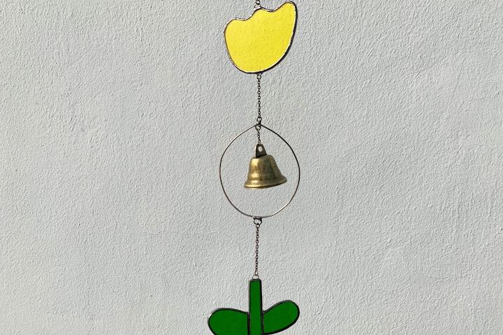 [스테인드글라스] 노랑튤립 썬캐쳐 풍경