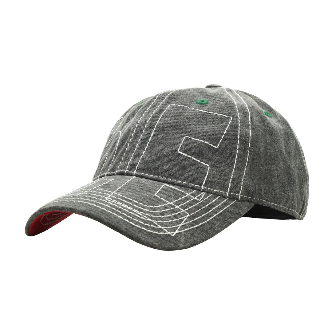 Vapor 6 Panel Hat (Washed Black / White) - O/S