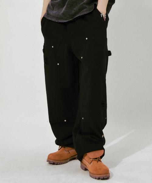 Destroyed Carpanter Wide Sweat Pants (TP0058)