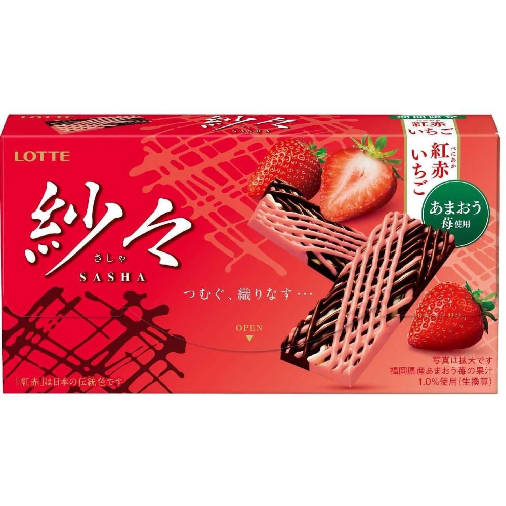 일본 롯데 초콜릿 사샤(딸기맛) [원산지:일본산(아키바랩)]