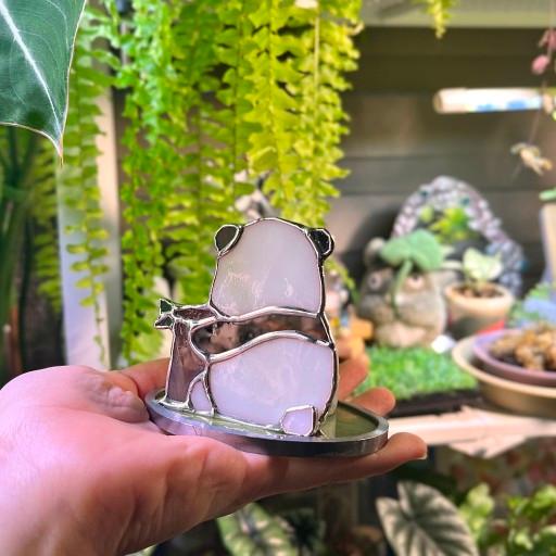 유리공예✨판다 뒷모습🐼캔들홀더