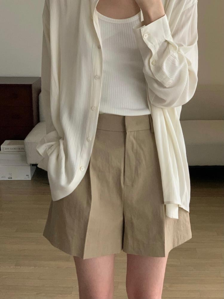 오브젝트 원턱 하프 팬츠 (3color)