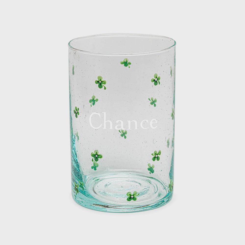 PERSONNALISED GLASSES - TOUT EN TREFLES (네잎클로버 패턴)