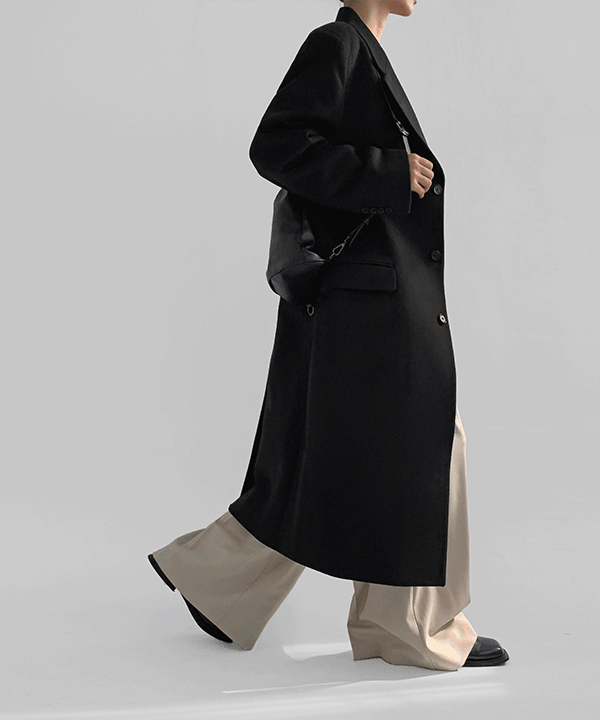 [UNISEX] 알리페 울 싱글 오버핏 롱코트