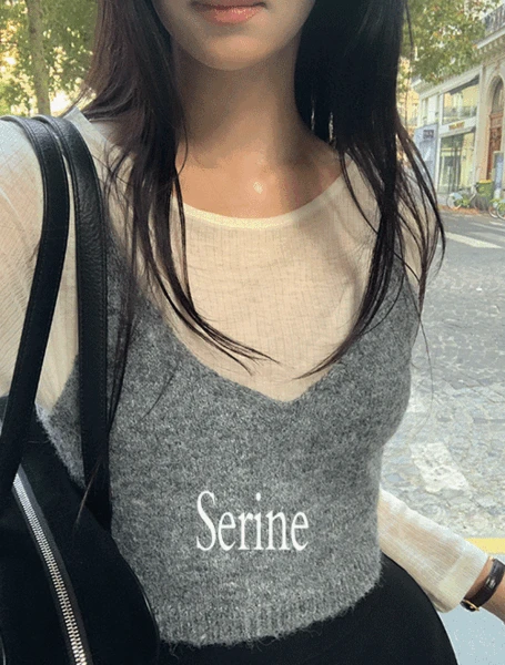 세린 니트 뷔스티에