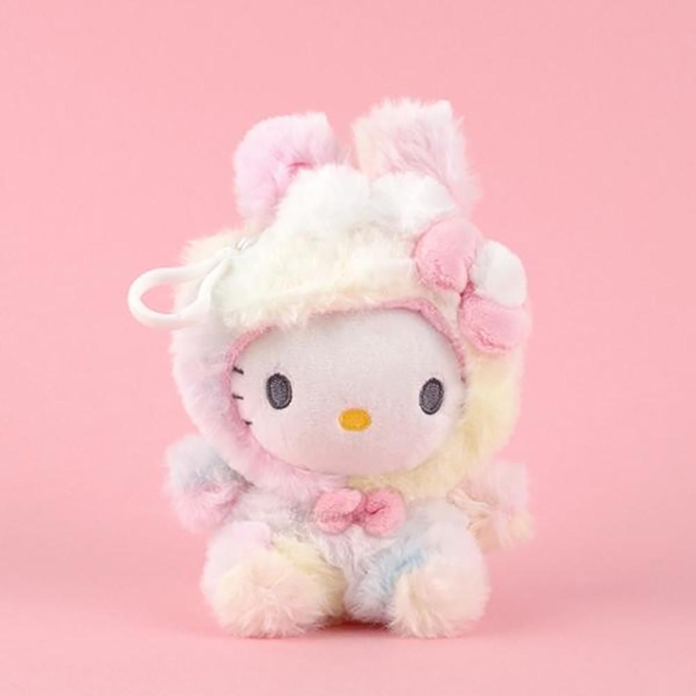 산리오 헬로키티 인형 키링 파스텔 토끼 코스튬 가방고리 13cm (정식제품)