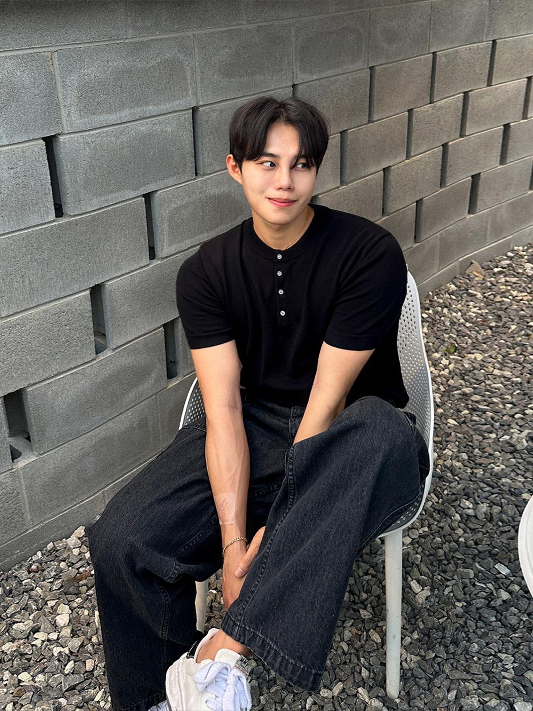 [#600장 돌파] 헨리넥 4버튼 니트 반팔