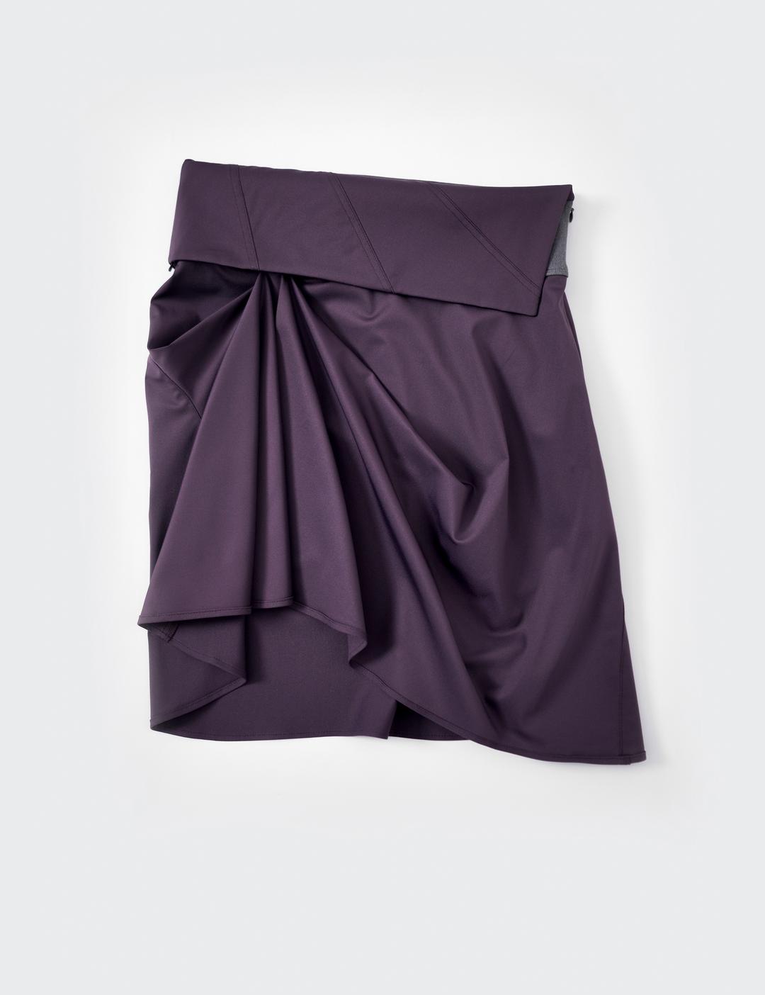 Brace unbalance skirt (dark purple)