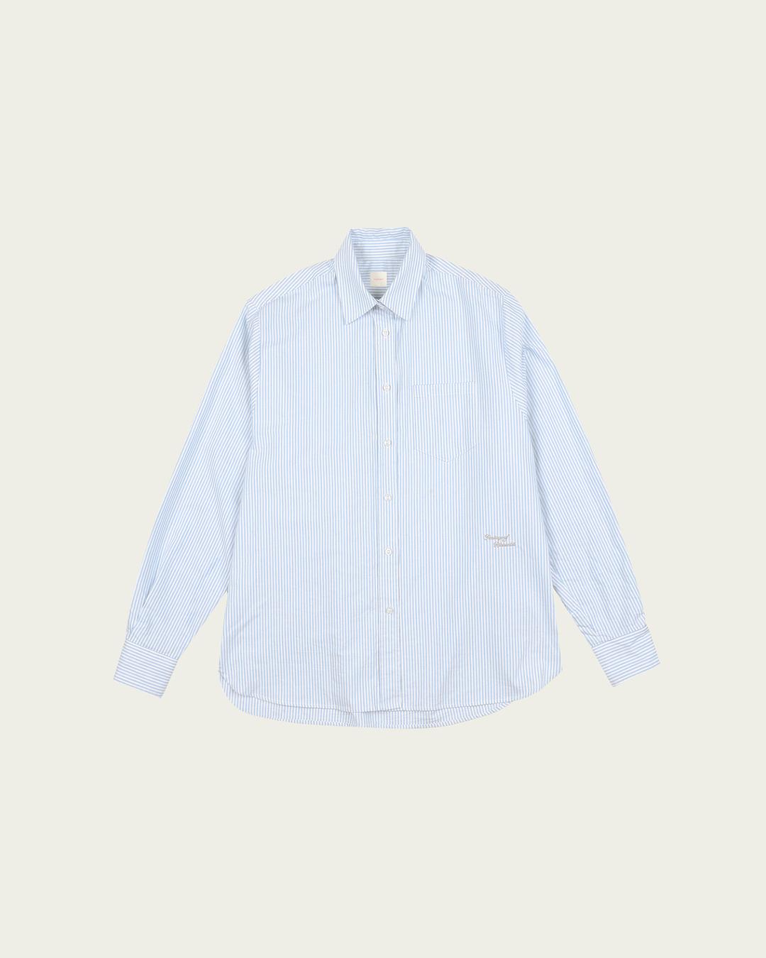 (2차) Oxford Striped Shirt - Blue