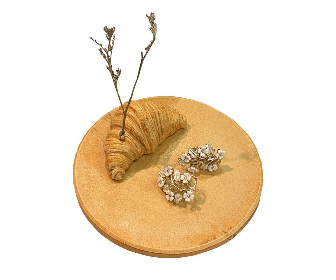 크루아상 원형 인센스 홀더 medium (custard cream)