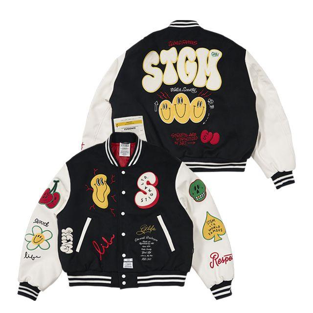 STGM OVERSIZED VARSITY JACKET BLACK