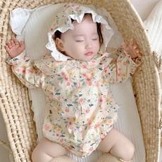 엠케이 플라워가든 신생아 긴팔 바디슈트 보넷세트