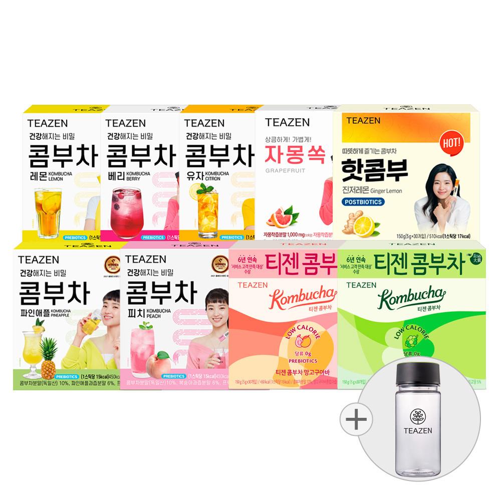 티젠 콤부차 망고구아바 30스틱(9종 택1)+에코 보틀