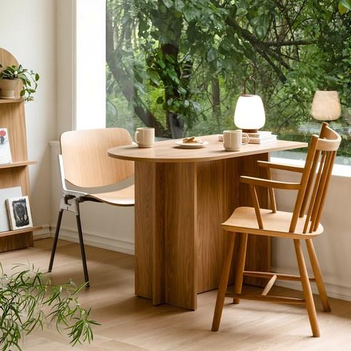 우드레이 홈카페 반타원 테이블 - 식탁/테이블 | 쿠팡