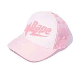 베이프 스타 메쉬 캡모자 1I20180003 핑크 BAPE