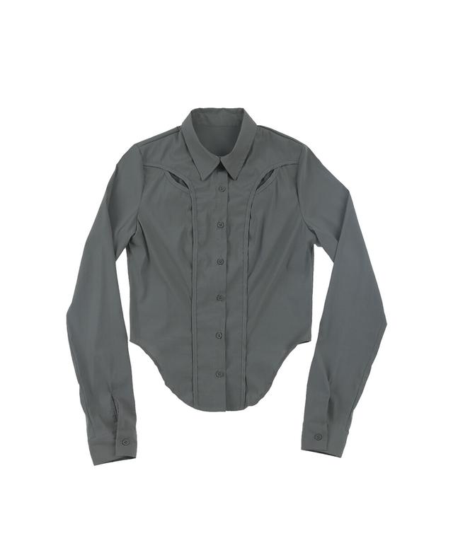 Chest Hole Nylon Shirt / Grey