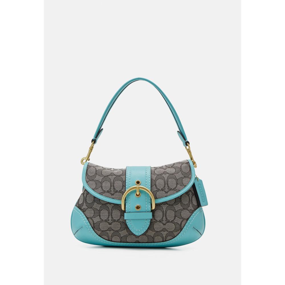 코치 Coach 시그니처 소호 가 핸드백 페이디드 블루